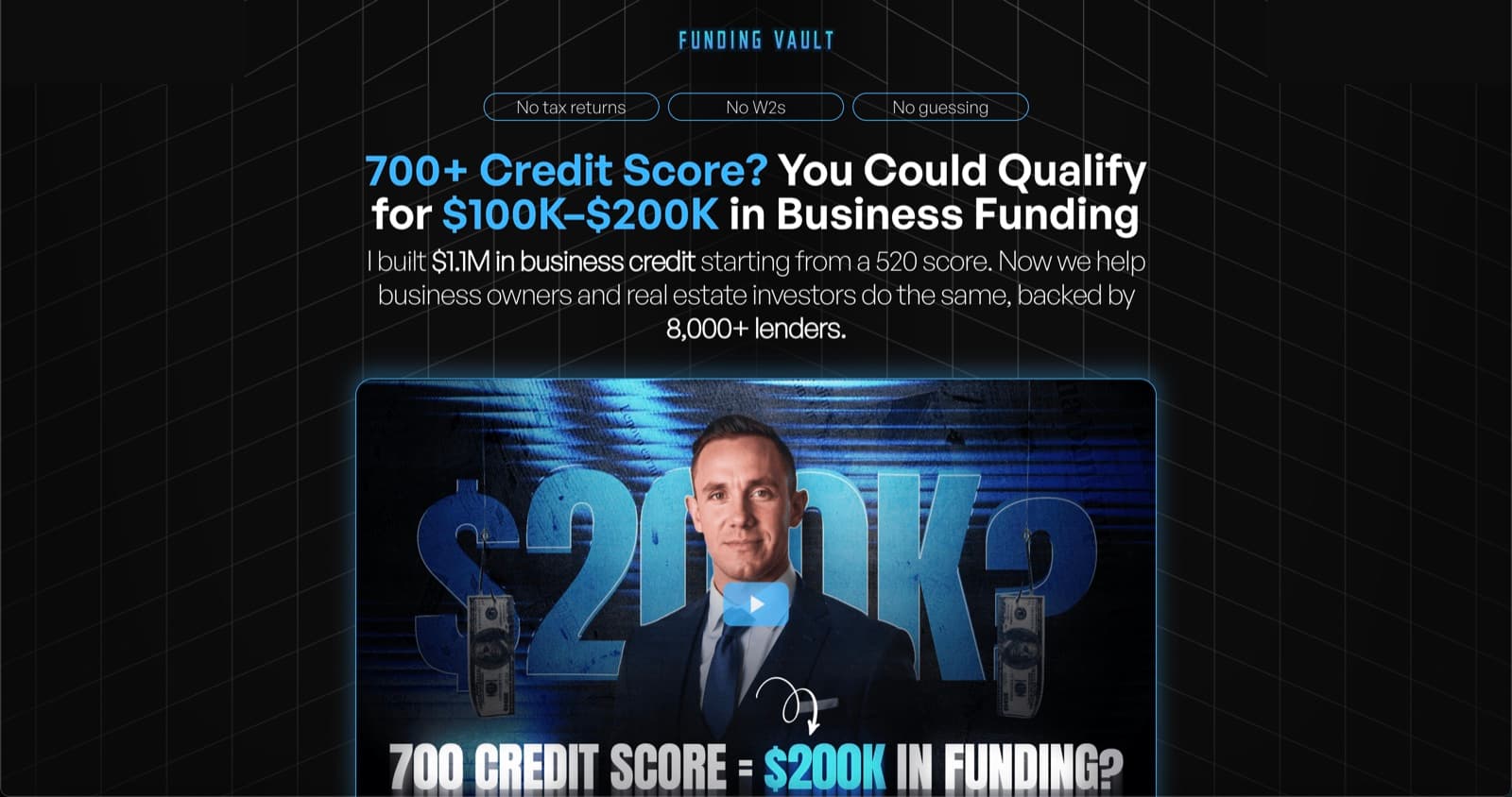 Funding Vault — VSL Landing Page